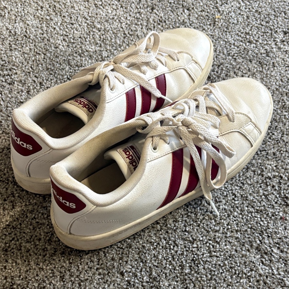 adidas White and Red Athletic Shoes